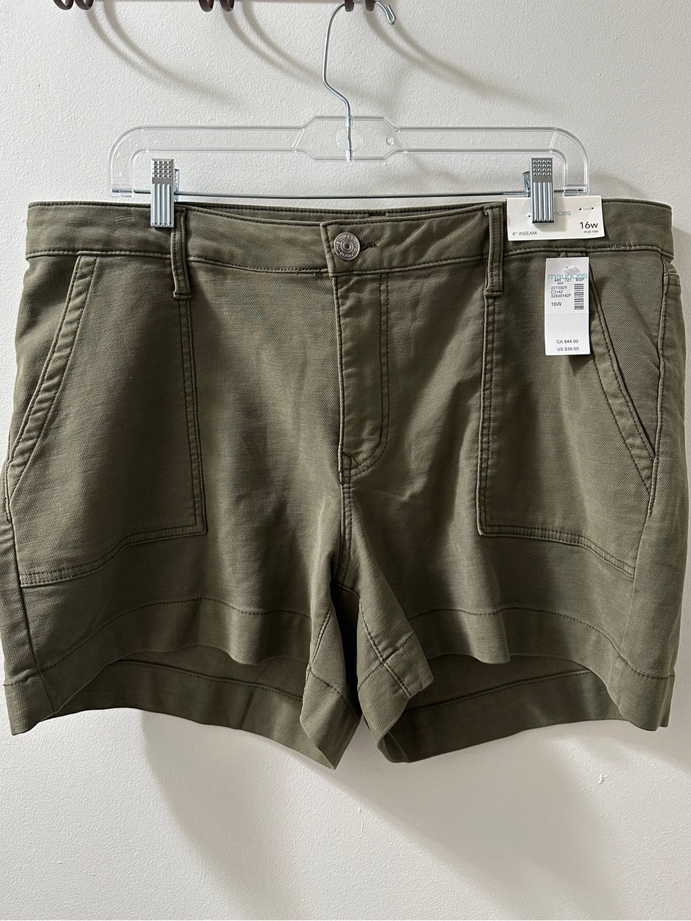 Maurices Olive Green Casual Utility Shorts